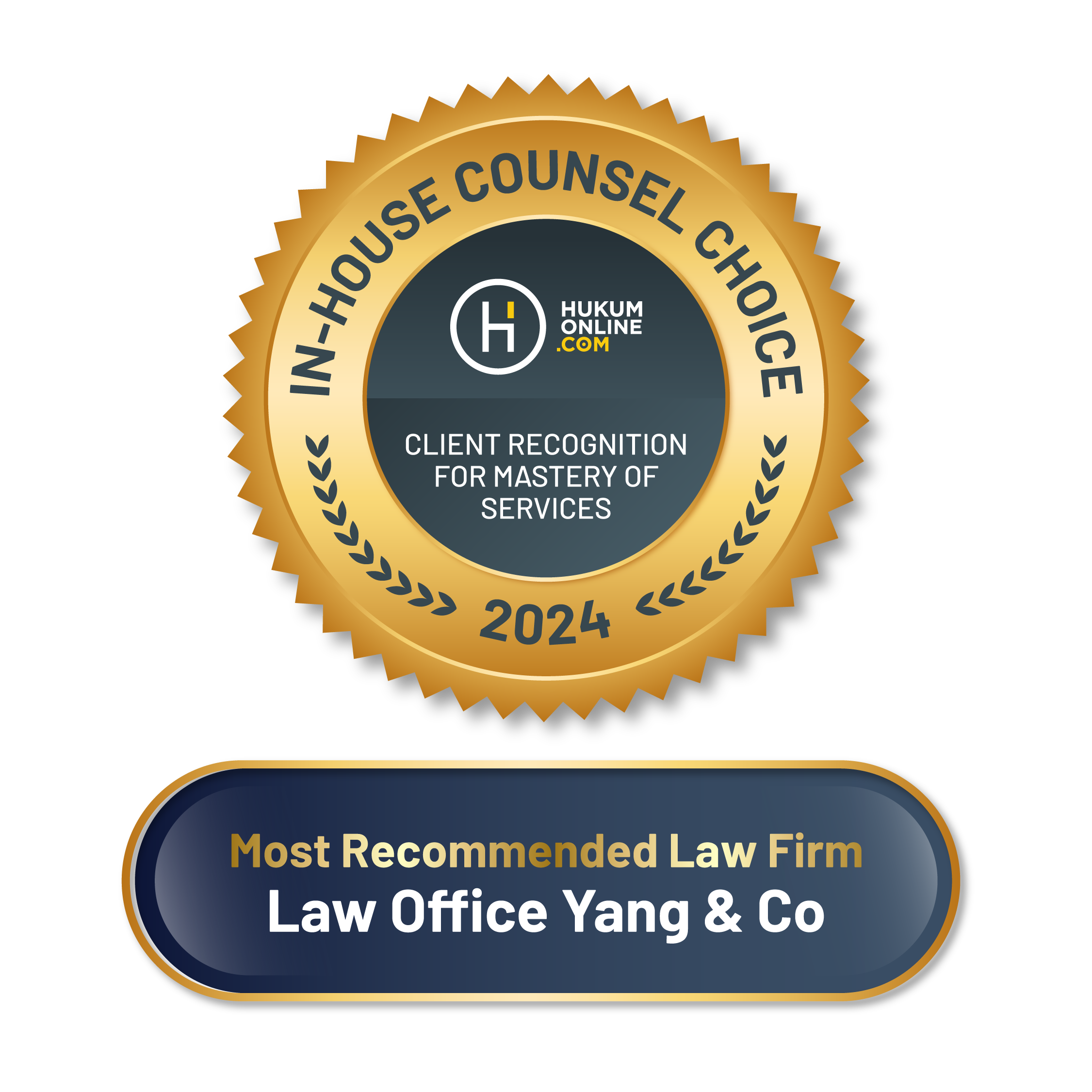 HukumOnline In-House Counsel Choice 2024 - Most Recommended Law Firm 