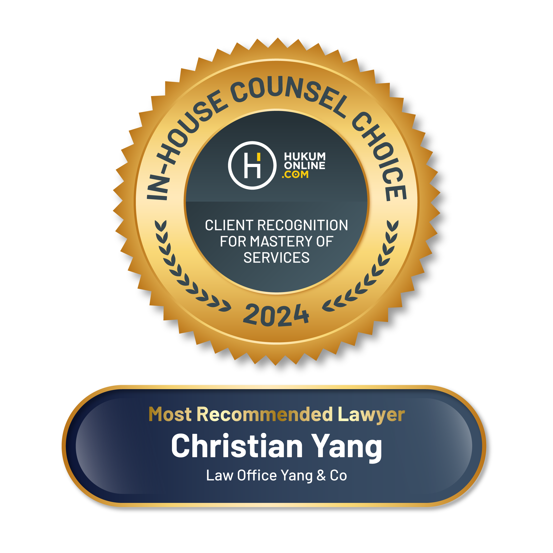 HukumOnline In-House Counsel Choice 2024 - Most Recommended Lawyer